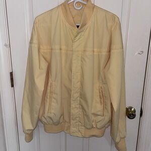VTG Aberdeen Men's Bomber Jacket Yellow Sz  Large Members Only‎  Style